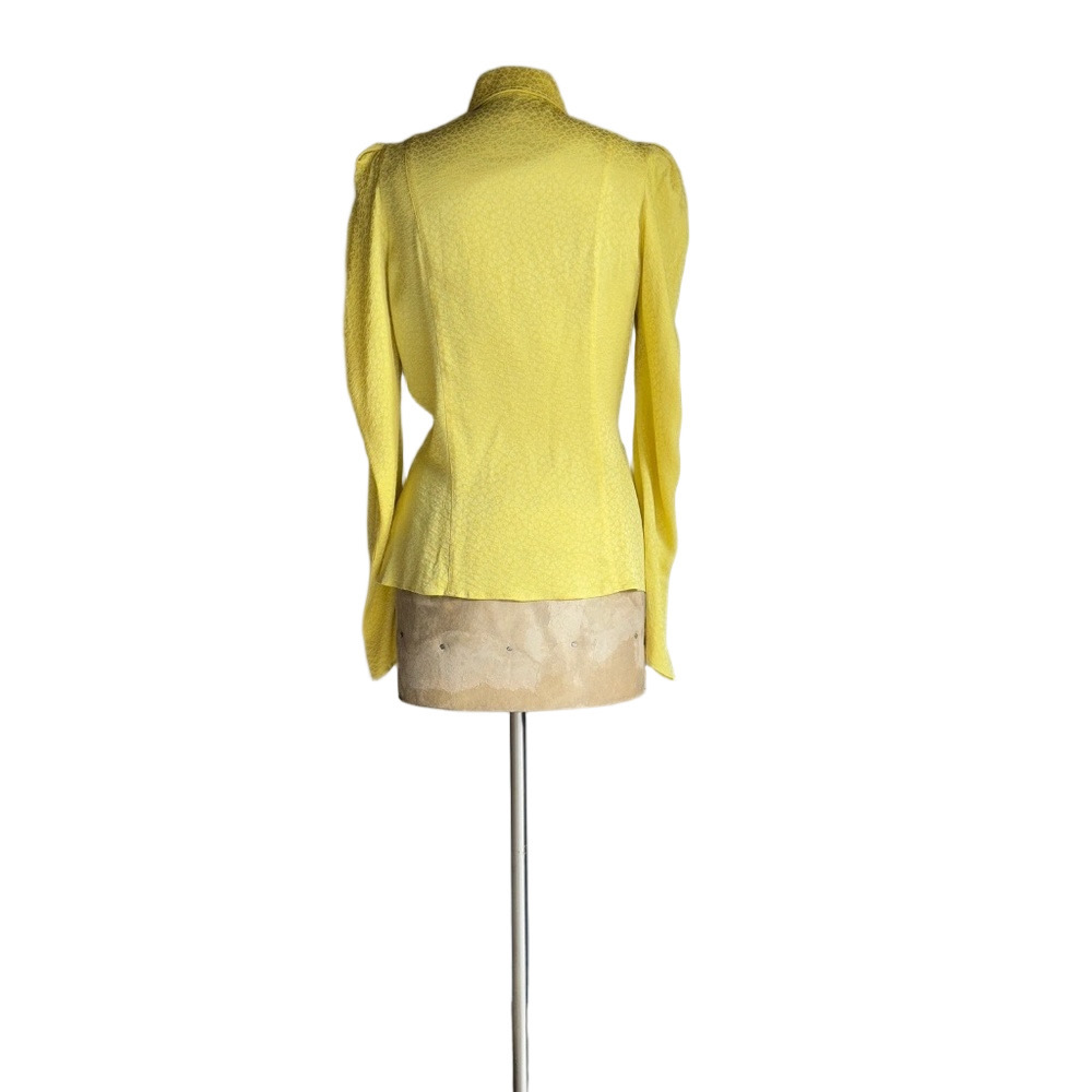 Thierry Mugler - Silk Darter Chartruse Blouse - Picture 3 of 10